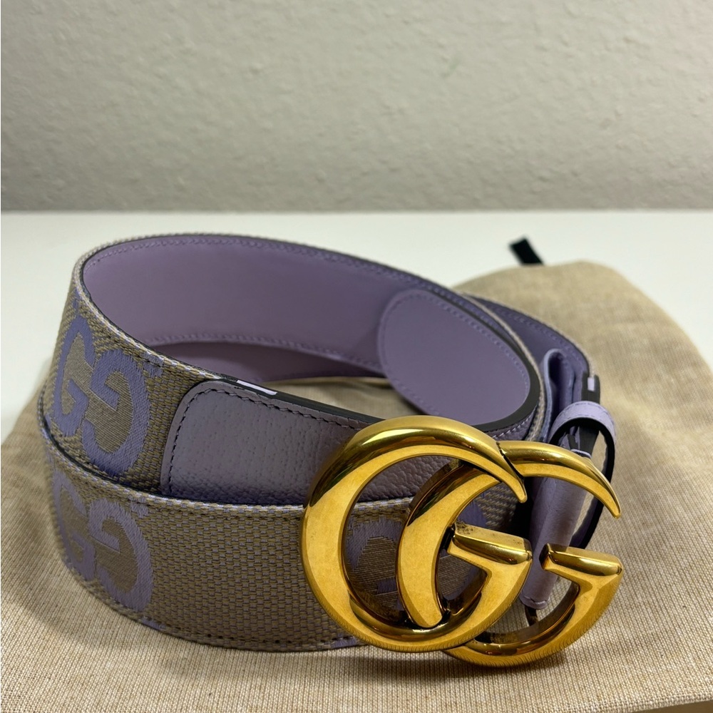 Gucci GG Marmont Jumbo GG Buckle Wide Belt